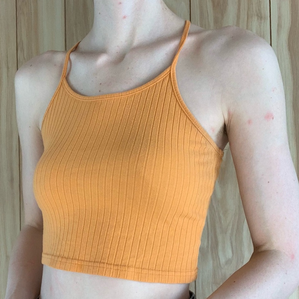 Bundle Blue & Orange Ribbed Crop Tops - Picture 10 of 16